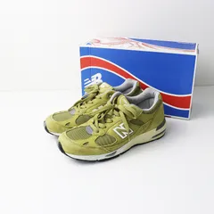 美品 MADE IN UK ニューバランス NEW BALANCE ウィメンズ991 GREEN MOSS スニーカー US8｜ベージュ系 約25cm【2400014687156】