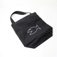 テンベア TEMBEA × HIMAA 平山昌尚 フィッシュ バゲットトート バッグ ｜ブラック キャンバス【2400014687101】