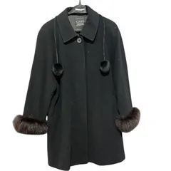 Z1634サンヨー ブルーフォックス リアルファー コート ジャケット ショート ミディアム レディース 9AR