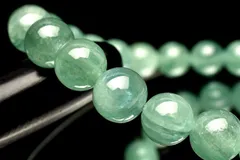 【１点物】希少◇人気カラー ブルーグリーンカイヤナイト　7.5mm　ブレスレット パワーストーン 天然石 _MC1164