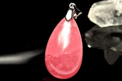 【１点物】AA+☆アルゼンチン産 シルバー925 インカローズ　26x15mm　ドロップ ペンダントトップ パワーストーン 天然石 _PC7384