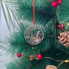 【クリスマス飾り】メタルサンタクロース オーナメント クリスマスツリー飾り 感謝祭 新年 ホリデーデコレーション ペンダント 電池不要【雪だるま】