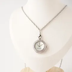 箱付き✨CASTELBAJAC カステルバジャック ネックレス ペンダント レディース 時計 キーホルダー付属品付き（取り換え可能） ストーン装飾 ベゼルのサムネイル