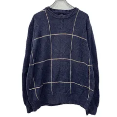 DOCKERS コットンニット セーター XL ダークネイビー アイボリー ドッカーズ プルオーバー コットン100% モックネック 秋物 a711-6379