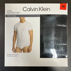 新品 カルバンクライン Tシャツ メンズ Mサイズ 3枚セット Calvin Klein クルーネック 綿100% ブラック