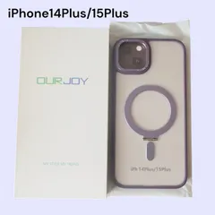 iPhone14Plus/15Plus OURJOY ケース クリアパープル リング MagSafe シンプル