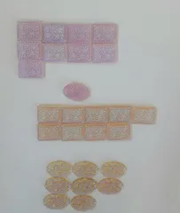 アクセサリーパーツ フラワーモチーフ 長方形 楕円 ピンク イエロー セット