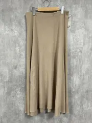 美品 23区 ニット シンプル ロング フレア ニットスカート size46/ベージュ ◆■◎レディース