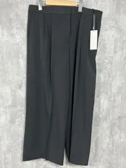 iCB オンワード樫山 タグ付 ビックサイズ シンプル スラックス パンツ size48/黒 ■■◎メンズ