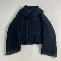 トリココムデギャルソン　ピーコート　ツイード　クロップド丈　ブラック　06AW　Sのサムネイル