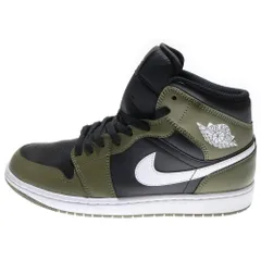 NIKE (ナイキ) AIR JORDAN 1 MID エアジョーダン 1 ミッドカットスニーカー カーキ/ブラック US10/28cm DQ8426-092