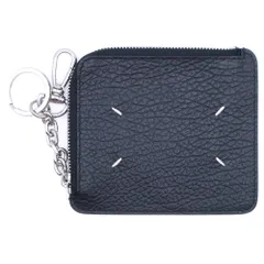 Maison Margiela 11 (メゾンマルジェラ11) 両面ロゴデザイン カレンダータグ キーリング フラグメント カードケース コインケース 財布 ブラック S56UI0205