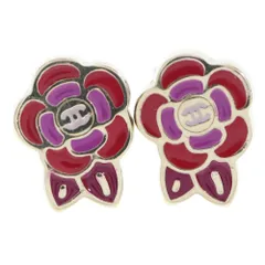 CHANEL (シャネル) ココマーク カメリア ピアス レッド×ピンク 05P アクセサリー
