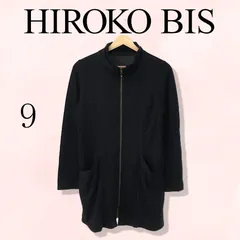 HIROKO BIS ヒロコビス アウター ノーカラージャケット ハイネック シンプル おしゃれ 長袖 レディース ブラック 9