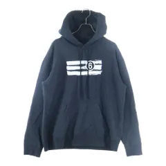 MM6 Maison Margiela (エムエムシックスメゾンマルジェラ) 25SS フロントロゴプリント スウェットプルオーバーパーカー ブラック SH2GU0020 M25004