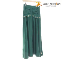 ■ セルフポートレート Self-Portrait ロングスカート ボトムス ハトメ アイレット レディース UK8 US4(S相当）グリーン
