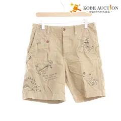 ■ ポロ ラルフローレン ハーフパンツ ボトムス プリント 柄 ショート メンズ WAIST28 INSEAM8 ベージュ