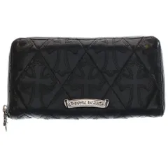 CHROME HEARTS (クロムハーツ) REC F ZIP QUILTED セメタリー クロスキルティング レザーウォレット 財布 ブラックのサムネイル