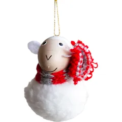 NORDIKA nisse ノルディカ ニッセ オーナメント クリスマスツリー 雑貨 木製 人形 北欧 (羊 マフラー) [羊 マフラー]