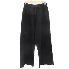 フリークスストア FREAKS STORE ニットパンツ ワイドパンツ アンクル丈 F ブラック 黒 /YM19