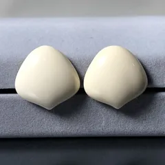 MONET モネ イヤリング ゴールドカラー 白 ホワイト 総重量約15g クリップ式 大ぶり レディースアクセサリー■S103