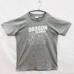 古着　Columbia　コロンビア　メンズ　Tシャツ　ポリエステル　グレー　L　胸プリント