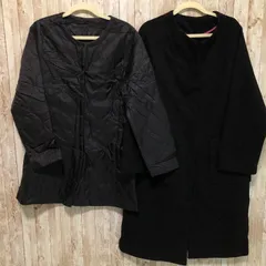 タ　STYLE RAVIE（スタイル・ラヴィー）　2点セット　キルティングジャケット　ロングノーカラーコート　ブラック　黒　9号　【未使用・タグ付き】