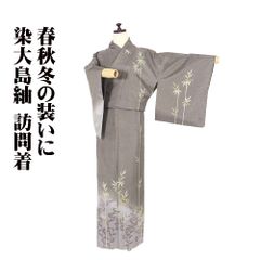 4月末処分※値下げ中！【着物&襦袢2点セット】桜×流水文 黒/訪問着/付け