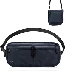 V.W.V＆others セキュリティバッグ セキュリティポーチ ウエストポーチ パスポートケース スキミング防止 (ブラック)