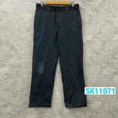 Dickies ワークパンツ ブラック 33×30 実寸W33in オリジナルフィット ジップフライ 874BK ディッキーズ 古着 SK11071
