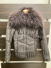 鑑定済】MONCLER IVRAIE リアルファー 切替ダウンジャケット 0 - メルカリ