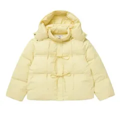 モイフェアー リボン ストラップ ダック ダウン フード ダウン 新品