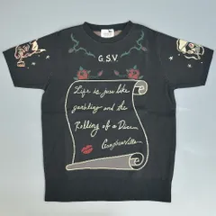 グラッドハンド ギャングスタービル 新品 【定価】6,930円 半袖サマーニット GSV-18-SS-09 M ブラック 日本製 #fz1050