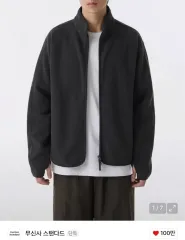 무신신스탠다드 タートルネック フリース ラグラン ハイネック ジャケット DARK GRAY