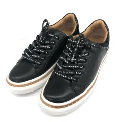 LANVIN en Bleu ランバンオンブルー レースアップスニーカー 表記サイズ:24 1/2 レザー    ブラック レディース / 240001172607