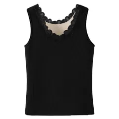 裏起毛 リブ インナー レディース 厚手インナー 冬インナー あったかインナー 裏地付き レースデザイン レギュラー丈 ピッタリフィット 大きいサイズ rr-062