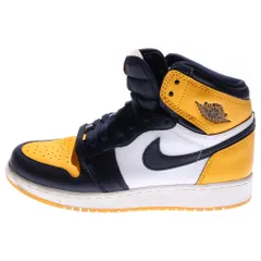 NIKE (ナイキ) AIR JORDAN 1 RETRO HIGH OG TAXI エアジョーダン 1 レトロ ハイカットスニーカー レディース イエロー/ブラック US6Y/24cm 575441-711