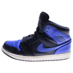 NIKE (ナイキ) AIR JORDAN 1 MID Hyper Royal エアジョーダン 1 ハイパーロイヤル ミッドカットスニーカー ブルー/ブラック US10.5/28.5cm 554724-077