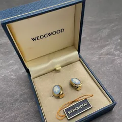 WEDGWOOD ウェッジウッド イヤリング アクセサリー ジャスパーウェア カメオ イギリス製 ヴィンテージ ブルー 水色