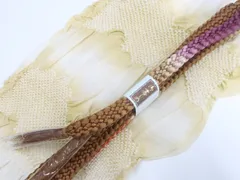 【一輝堂】和装小物 帯揚げ帯締めセット 帯揚 帯締 中抜き絞り 平組 美品 25w11-13671