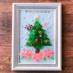 シーグラスアート1 ＊クリスマスツリー＊