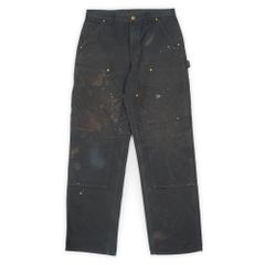 カーハート Carhartt 雰囲気抜群 00s 2000年代 ダブルニー ダックペインターパンツ B136 BLK ペンキ WIP 襤褸 USA ヴィンテージ アメリカ 古着 メンズ ブラック / 黒 W31 L32【中古】