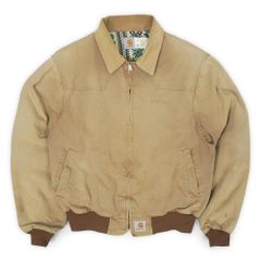 カーハート Carhartt 稀少 90s 90年代 Southwest サウスウエスト サンタフェジャケット JS1106 AZTEC USA製 星タグ デトロイト アクティブ ヴィンテージ 古着 ライトブラウン XL【中古】