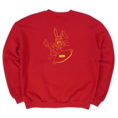 Wa Sung Service Club 90s 90年代 両面プリント スウェット 漢字 珍品 JERZZESボディ MADE IN USA アメリカ製 ヴィンテージ 古着 メンズ トレーナー レッド / 赤 XL【中古】