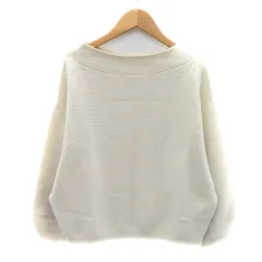 スピック&スパン Spick&Span ニット カットソー 長袖 ウール混 ライトベージュ /YK32