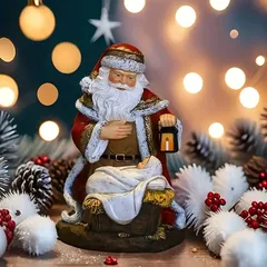 クリスマスオブジェ 置物 サンタクロース サンタさん サンタと赤ちゃん 冬 インテリア オシャレ 癒しグッズ インテリア雑貨 室内 寝室 玄関 樹脂 庭 ガーデニング プレゼント ギフト 贈り物