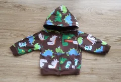 恐竜柄フード付きパーカー　１２M