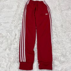 古着 adidas アディダス トラックパンツ レッド SST M - メルカリ