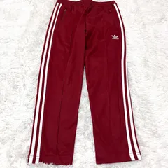 古着 adidas アディダス トラックパンツ ボルドー スリーストライプス 2510-339