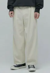 MUSINSA ムシンサスタンダード コーデュロイ ワイド バルーン パンツ クリーム 31サイズ